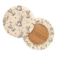 thumbnail image 2 of Renewold Bar Stool Covers Round 2 Pack High Stretch Circle Stool Cushion 12-14 Inch Round Stool Slipcovers for Easter Home Bar Decor, Easter Bunny Egg Heart Yellow, 2 of 6