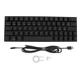 thumbnail image 1 of Teclado mecánico 64 teclas RGB inalámbrico 2,4 G BT3.0 5.0 Tipo C Conexión por cable Teclado mecánico ergonómico negro Interruptor de acción lineal, 1 of 10