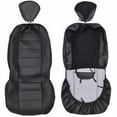 thumbnail image 5 of 9PCS Universal Black PU Leather Car Seat Covers Full Set - Fits Most 5-Seater Sedans, SUVs & Trucks, Non-Slip Waterproof Design, Easy Install (Front/Rear/Headrest), 5 of 8