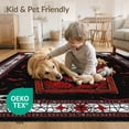 thumbnail image 4 of ODIKA 8'x10' Washable Area Rug Non-Slip Chair-Friendly Mat Halloween Gothic Coffin Skull Bat Web Cross Decorations Horror for Dining Room, Large Office, Lounge, 4 of 7