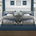 thumbnail image 2 of Skylar Nailhead Trim Upholstered Twin Platform Bed, Glacier, 2 of 19