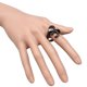 thumbnail image 3 of Anillo Punk Simple Zulema 316L Acero inoxidable Biker Negro EE. UU. 9, 3 of 8