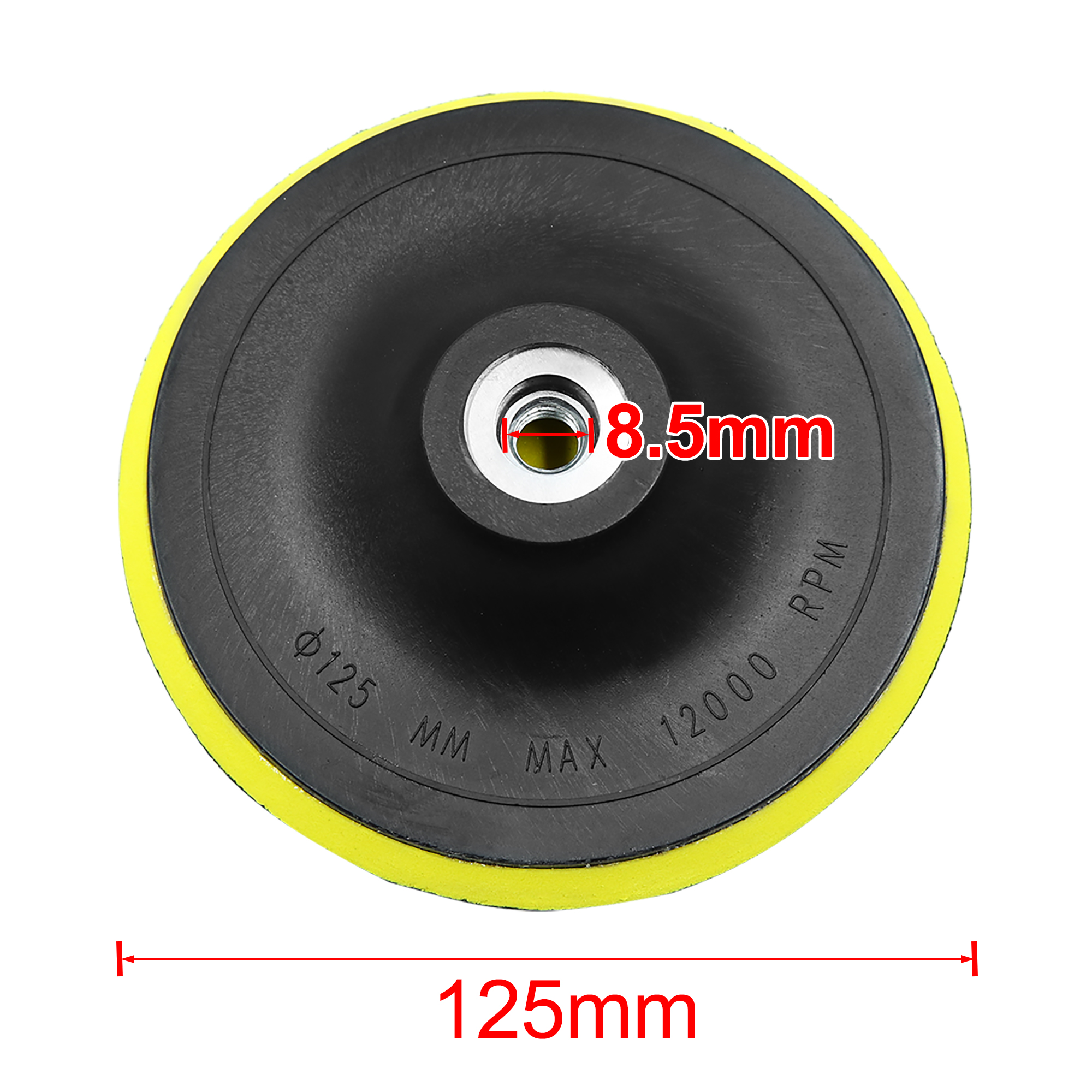 Unique Bargains 2pcs 5" M10x1.5 Pad Backing Plate Hook Loop Polisher Buffing