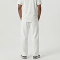 thumbnail image 4 of Jerdar Men's Textured Waist Sweatpants Drawstring Elastic Waist Wide-leg Pants, 4 of 6