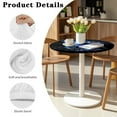 thumbnail image 5 of SEANATIVE 2 Pieces Round Tablecloth Cocktail Table Top Covers with Elastic Edged Design Easy to Clean Washable High Top Table Cloths for 24'' Diameter Round Tables, Blue Butterfly Flower, 5 of 7