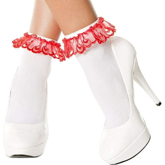 YooGuoGuo Women's Lace Ruffle Opaque Anklet