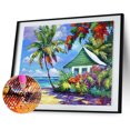 thumbnail image 1 of Cuadros Decorativos 5D diamante pintura casa paisaje completo redondo taladro pared DIY artes (NH1796) Ehuebsd embutido en tela, 1 of 1