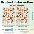 thumbnail image 2 of Reusable Sticker Book Sticker Mushroom Collecting Book Album A5 Size 40 Sheets Reusable Sticker Organizer Storage Book Sticker Book with Tweezer and Spatula DIY, 2 of 9