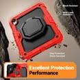thumbnail image 5 of for iPad (A16)11th /10th Generation 11/10.9 inch 2025/2022 Case, 360 Rotating Shockproof Cover with Stand, Handle, Shoulder Strap, Red, 5 of 7