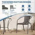thumbnail image 4 of UDPATIO Outdoor Dining Chairs Set of 4, Patio Chairs, Rattan Outdoor Dining Chairs Set, Rattan Indoor-Outdoor Chairs for Bistro, Deck, Backyard, Porch, Steel Frame & Rattan Seat (Gray), 4 of 7