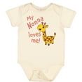 thumbnail image 3 of Inktastic My Nonna Loves Me Cute Giraffe Boys or Girls Baby Bodysuit, 3 of 5