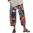 thumbnail image 3 of WILLBEST Pantalones Casuales de Mujer, Pierna Ancha, Cintura Elástica, Estampados, para Damas con Estilo, Ajuste Cómodo, Uso Diario XXXL, 3 of 8