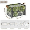 thumbnail image 7 of Yayeee Foldable Storage Basket for Shelves with Handles Set of 2 Waterproof Cloth Bins, Gray Floral, 7 of 7
