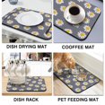 thumbnail image 4 of Washable Rubber Daisy Cute Floral Dish Drying Mats for Kitchen Counter Home Large Coffee Bar Pad Accessories and Decor for Utensils Stemware 19.5''x12'', 4 of 7