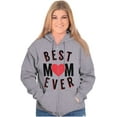 thumbnail image 5 of Best Mom Ever Worlds Mothers Day Love Zip Hoodie Sweatshirt Women Brisco Brands X, 5 of 6
