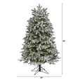 thumbnail image 3 of Nearly Natural 5' Prelit LED Flocked Fir Artificial Christmas Tree, 3 of 8