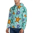 thumbnail image 3 of Naloa Turtles And Sea Men's Casual Hooded Collar Drawstring Hoodies Pullover Sweatshirts Casual Long Sleeve Shirts-XX-Large, 3 of 7