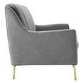thumbnail image 3 of Modway Winsome Channel Tufted Performance Velvet Sofa in Gray, 3 of 8