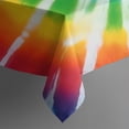 thumbnail image 4 of Rainbow Tie Dye Sunburst Rectangle Tablecloth 60"x102",Waterproof Polyester Rectangle Table Cloth, Wipeable Spillproof Polyester Tablecloth for Dining, Camping, Indoor and Outdoor, 4 of 6