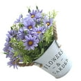 thumbnail image 3 of Advancent Maceta de margaritas para el hogar, oficina, escritorio, estilo Vintage, decoración Floral falsa, planta en maceta para el hogar, Flores artificiales azul púrpura, 3 of 6