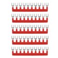 thumbnail image 2 of 10 Uds tira de terminales tipo horquilla roja 400V 15A bloques de terminales ignífugos de cobre rojo para la industria de electrodomésticos Power TB 1510, 2 of 9