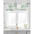 thumbnail image 2 of Sage Green Coastal Turtle Kitchen Valances for Windows Farmhouse Linen Window Valance Curtain for Living Room Window Treatment Ocean Coral Nautical Valance Rod Pocket Topper Drape, 42 x 12 Inch, 2 of 6