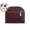 Coffee, variant on Small Zip Wallet,Short Foldable with ID Window, Semicircle Mini Women's Solid Color Leather Coin Purse with Multi-Slot Card Holder and Secure Clasp