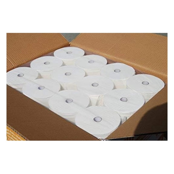 Two-Ply White Coreless Bathroom Tissue - 36 Rolls/Case, 800 Sheets Per Roll - 3.85in x 4.05in - Stock Up & Save