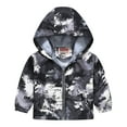 thumbnail image 3 of CPNG Boys Rain Jacket Toddler Kids Waterproof Animal Fleece Lined Warm Snow Coat Hooded Zipper Lightweight Windbreaker Casual Rainproof Raincoats, 3 of 8