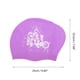 thumbnail image 4 of Gorro de Natación Impermeable con Patrón Floral para Mujeres Morado, 4 of 6