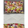 thumbnail image 3 of Fruit Comforter & Sham Bedding Set, Exotic Composition Tropical East Halved Plants Vegetarian Mango Dragon Fruit, 3 pcs Duvet Set Microfiber Filling Quilt, 5 Sizes, Multicolor, by Ambesonne, 3 of 4