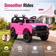 thumbnail image 3 of 24V Ride on Toy for Kids, Licensed Chevrolet 2 Seat Powered Ride on Car with Remote Control, 4 Wheels Spring Suspension, Bluetooth, LED Lights, Kids Electric Car for Age 3+, Pink, 3 of 9