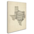 thumbnail image 2 of Trademark Fine Art "Old Sheet Music Map of Texas" Canvas Art by Michael Tompsett, 2 of 3