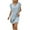 Blue, variant on Htigea V-Neck Mini Dresses for Women Summer Ruffle Sleeveless Semi Formal Dress Solid Color Office Work Everyday Dresses Khaki,L