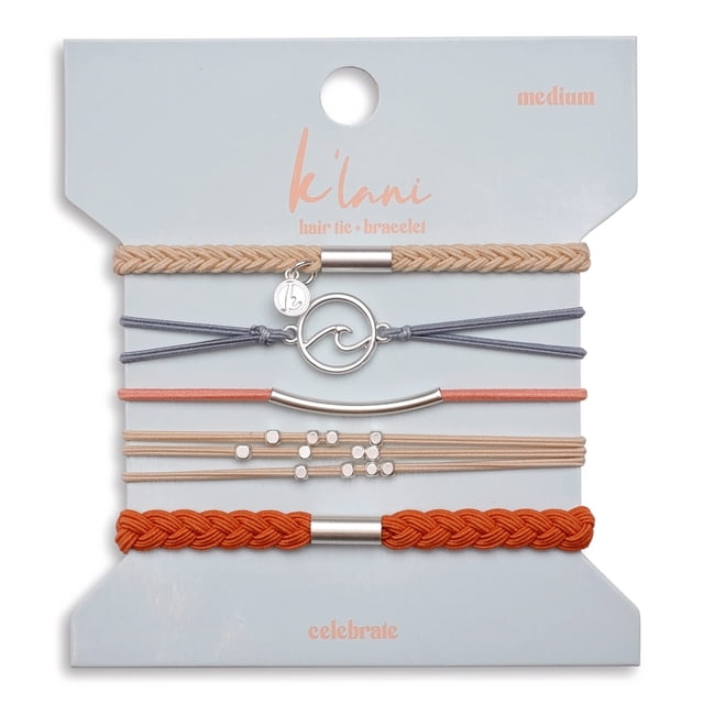 K'lani Celebrate Pulseras para mujer - Pulseras elásticas y lazos para el cabello bohemios - Lindos lazos para el cabello para mujeres y accesorios para lazos para el cabello - Pulseras elegantes esti