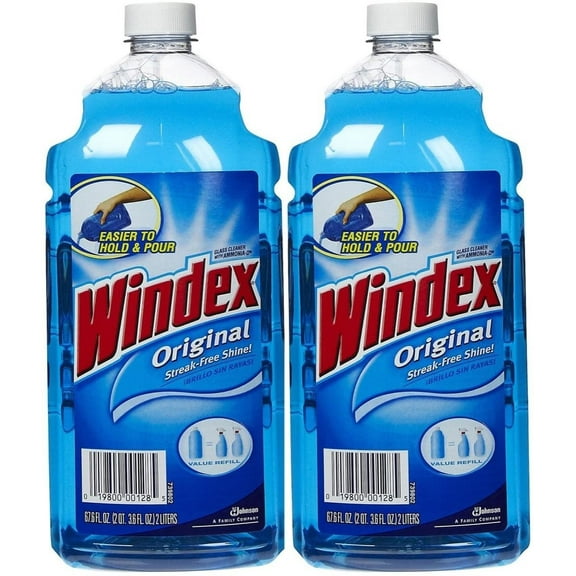 Windex Glass Cleaner Original - Ammonia-D Spray - 2 Pack, 67.6 oz