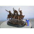 thumbnail image 2 of Nifao Fine Arts Outlet Coming Thru The Rye Small Remington Replica Statue – Bronze Statue on Marble Base, Home Decor, 14"L, 2 of 11