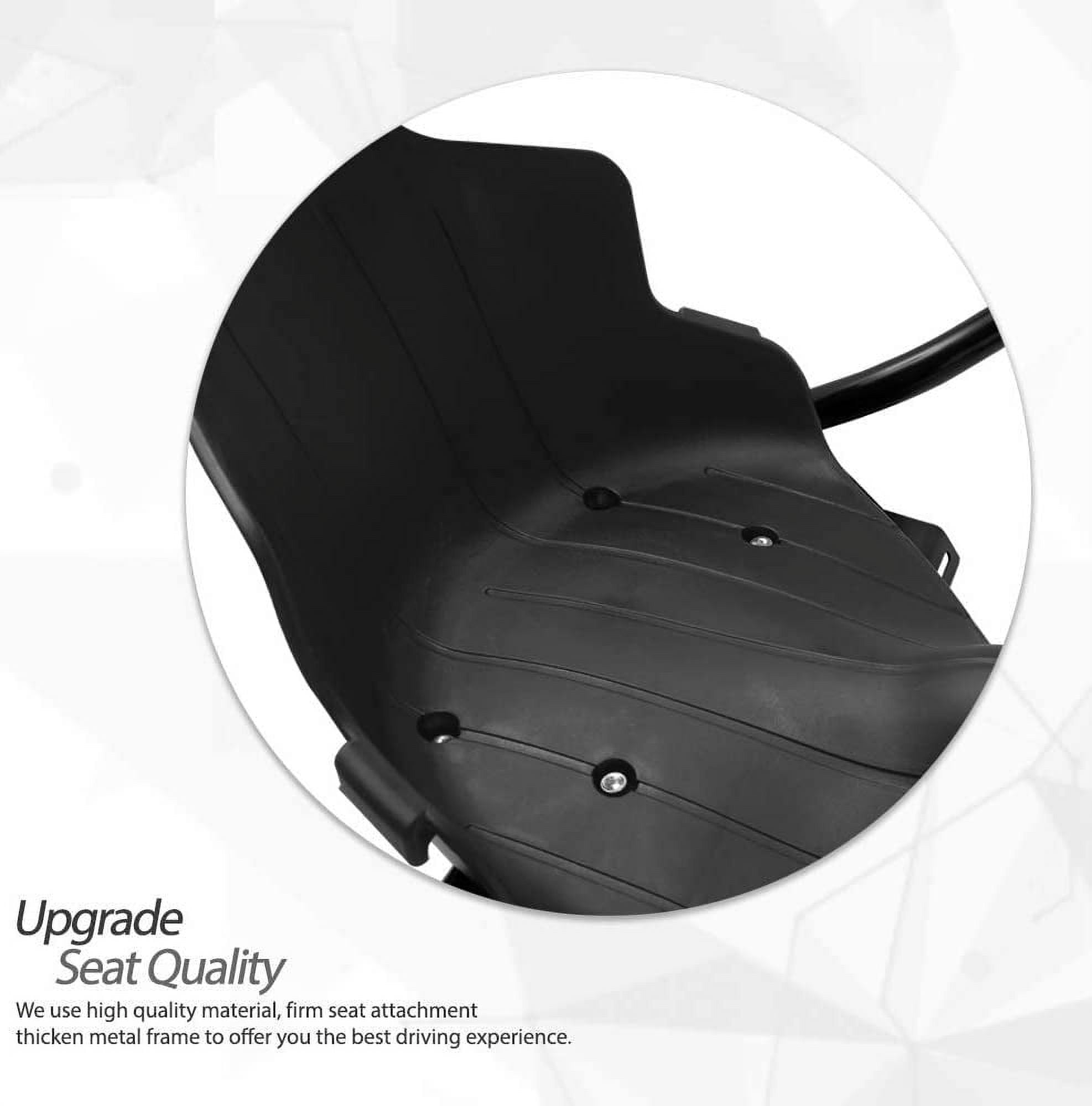 Hover Kart Go Kart Adjustable Seat Attachment for 6.5" Hover-Board Buggy - Black