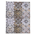 thumbnail image 4 of Pegatinas autoadhesivas para azulejos de cerámica, estilo retro vintage, paquete de 2, impermeables, gris claro con bordes dorados, perfectas para decoración de cocina y baño, 4 of 10