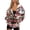 Christmas Patchwork Style, variant on HELLHERO Polyester Fabric Hoodie Jacket for Fall Vacation, with Pockets Stretchy Full Zip Hoodie, Mushrooms Pattern