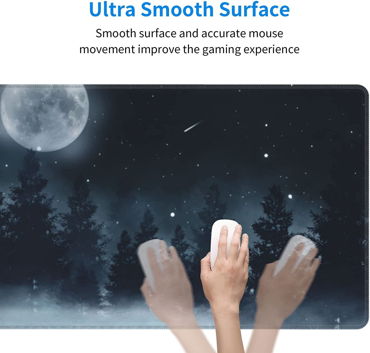 XL Large Mouse Pad for Desk, Funny Gifts Dark Abstract Forest Extended Gaming Mouse Pad, Long Keyboard Mat Laptop Pad for Office, Big Desk Pad for Keyboard and Mouse with Nonslip Base, 31.5*11.8 in