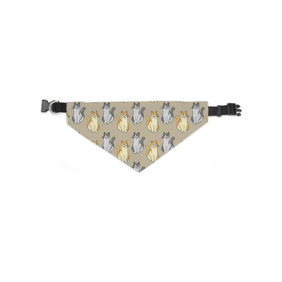 Tabby Grey Cat Seamless Pattern Bandana  -Image by Shutterstock,  Small