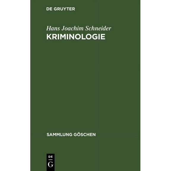 Sammlung Göschen Kriminologie, Book 7012, (Hardcover)