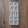 thumbnail image 2 of DIY Cabochon Silicone Molds Resin Casting Molds for UV Resin Epoxy Resin Jewelry Making Shield/Rectangle/Flower Cloud 216x85x8mm Inner Diameter: 33~46x10~34mm, 2 of 5