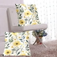 thumbnail image 6 of Yellow Flowers Leaves Vintage Style Throw Pillow Covers Pillowcases 16 x 16 Inch Home Decor 2 Packs for Bedroom Sofa, 6 of 6