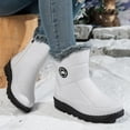 thumbnail image 5 of Snow Boots for Women Mid Calf Faux Fur Lined Side Zipper Boots Non Slip Warm Winter Cozy Outdoor Flat Shoes, 5 of 6