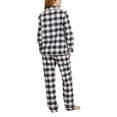 thumbnail image 3 of Lands' End Women's 2 Piece Flannel Pajama Set (White, L), 3 of 5