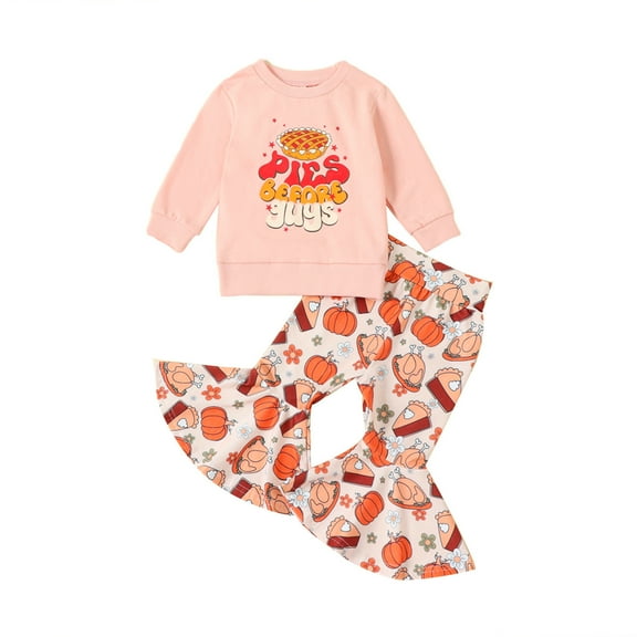 adviicd Fall Outfits for Girls Girls 2 Piece Outfits Little Girls Outfit Boutique Clothing (Pink,4-5 Years)