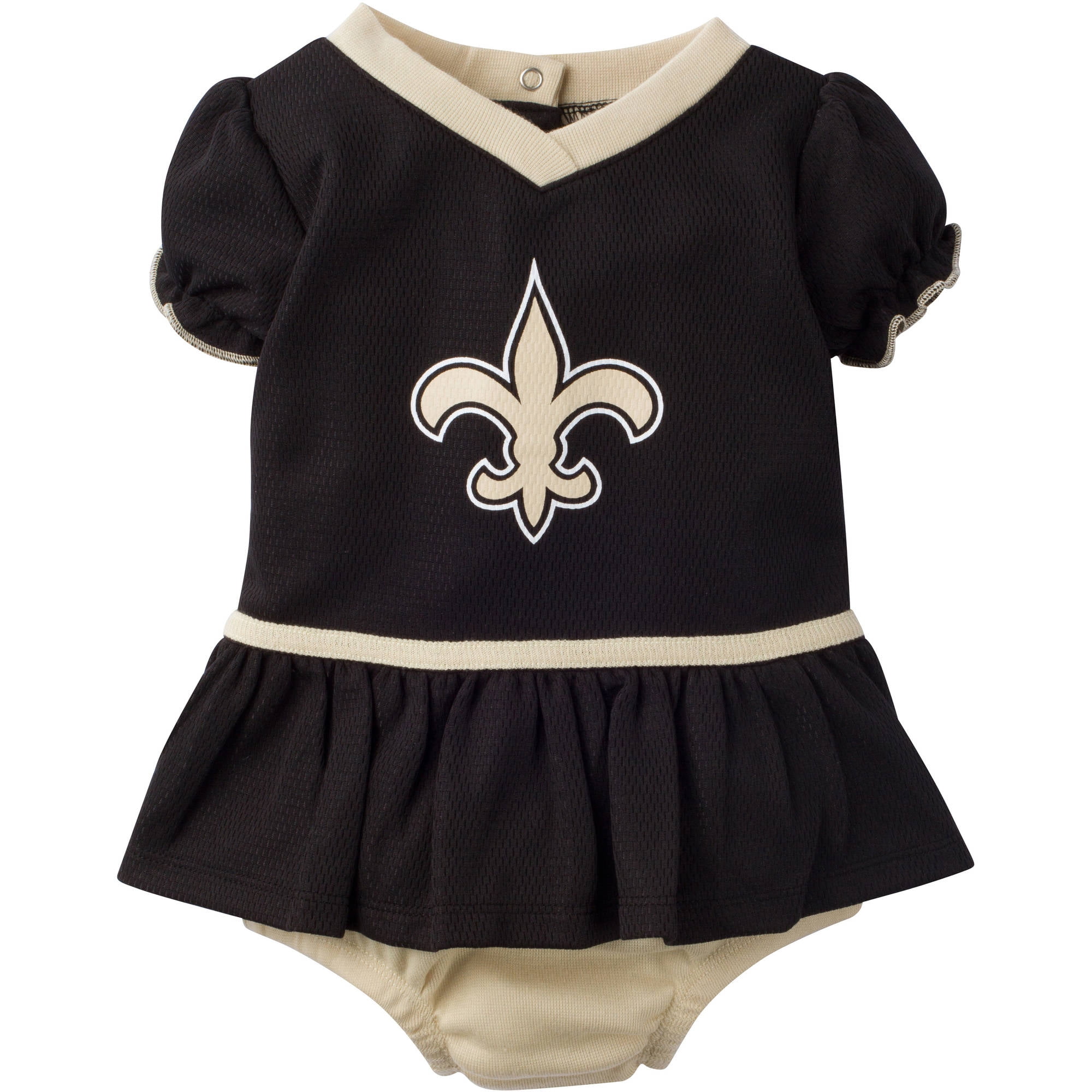 NFL New Orleans Saints Baby Girls Mesh Dazzle Dress and Panty Set, 2Piece