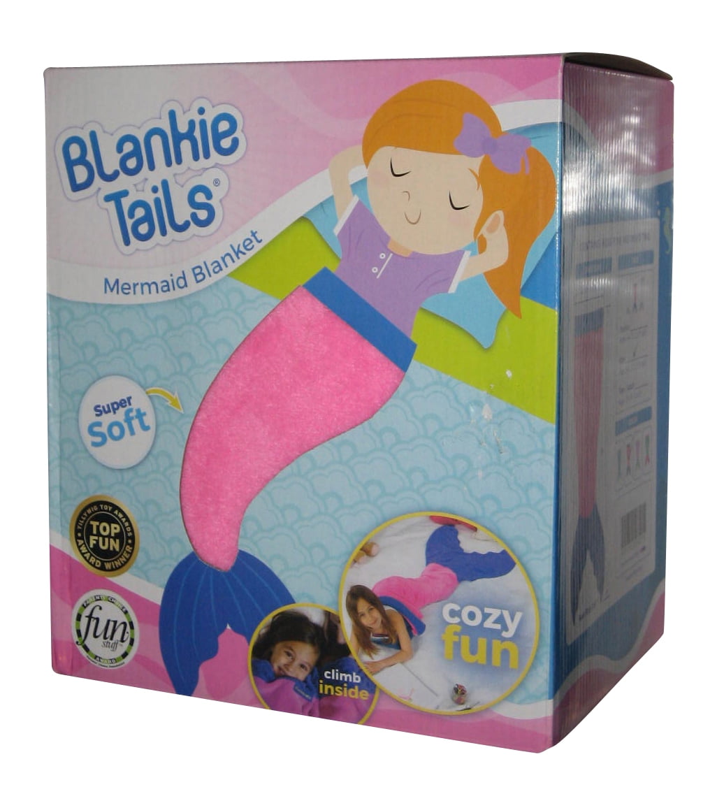 Mermaid Blanket For Kids Climb Inside Double Sided Soft Fleece Tail